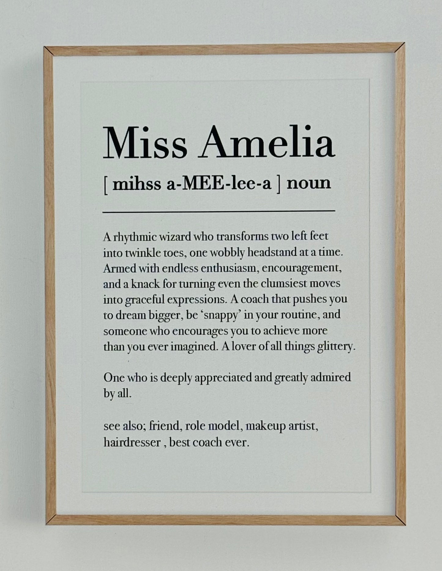 Personalised Gift Frame- Coach