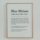 Personalised Gift Frame- Coach