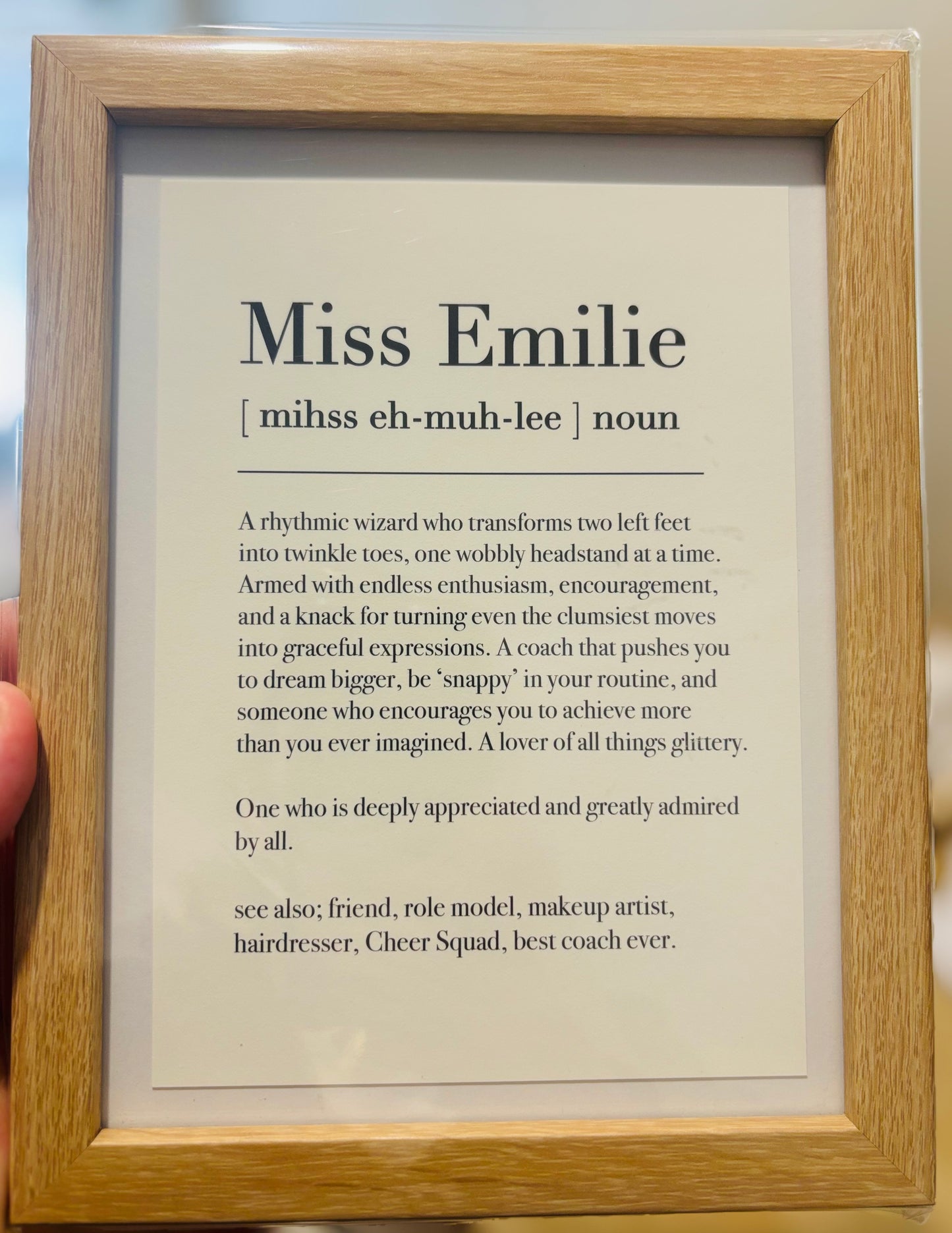 Personalised Gift Frame- Coach