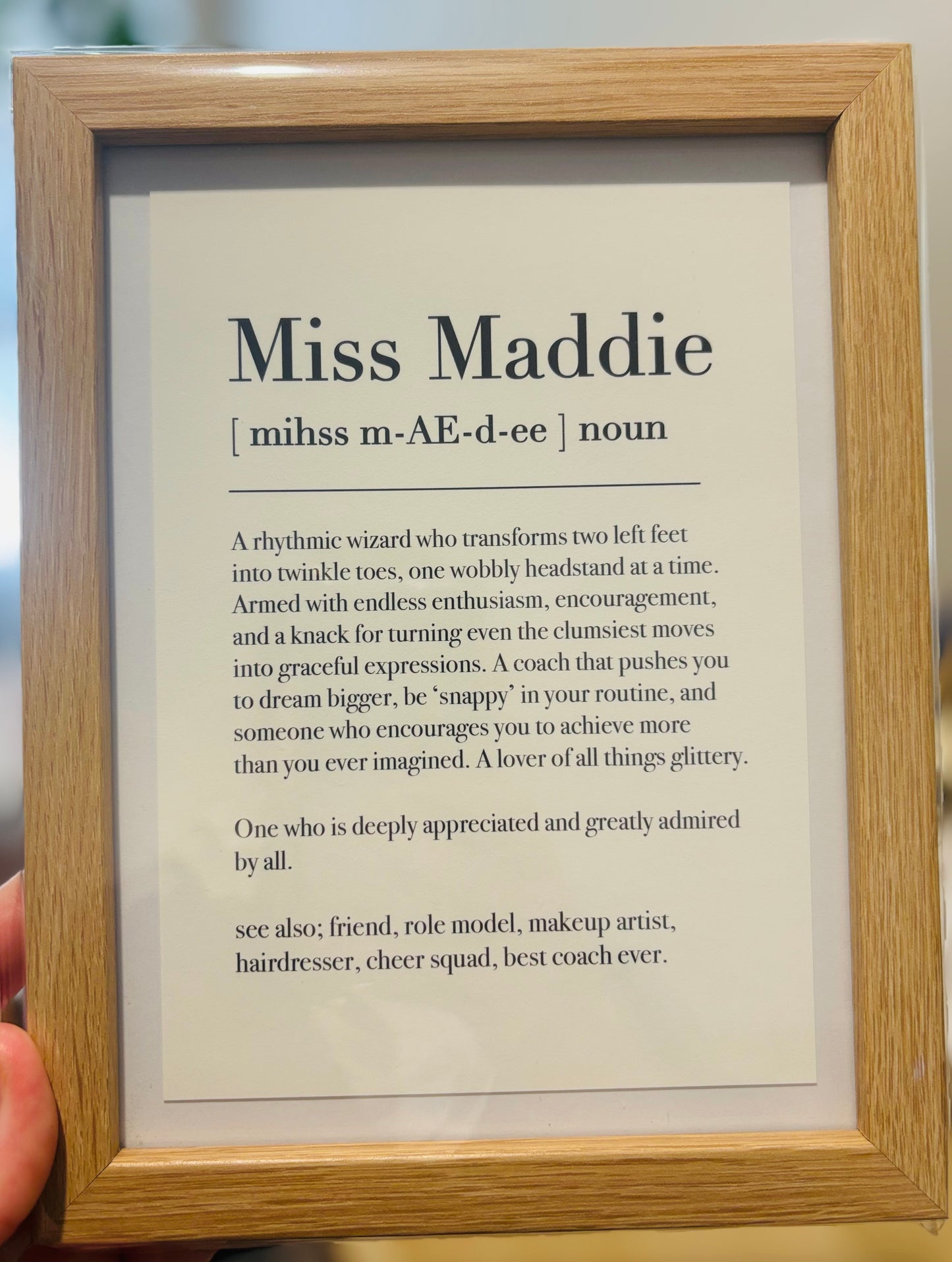 Personalised Gift Frame- Coach