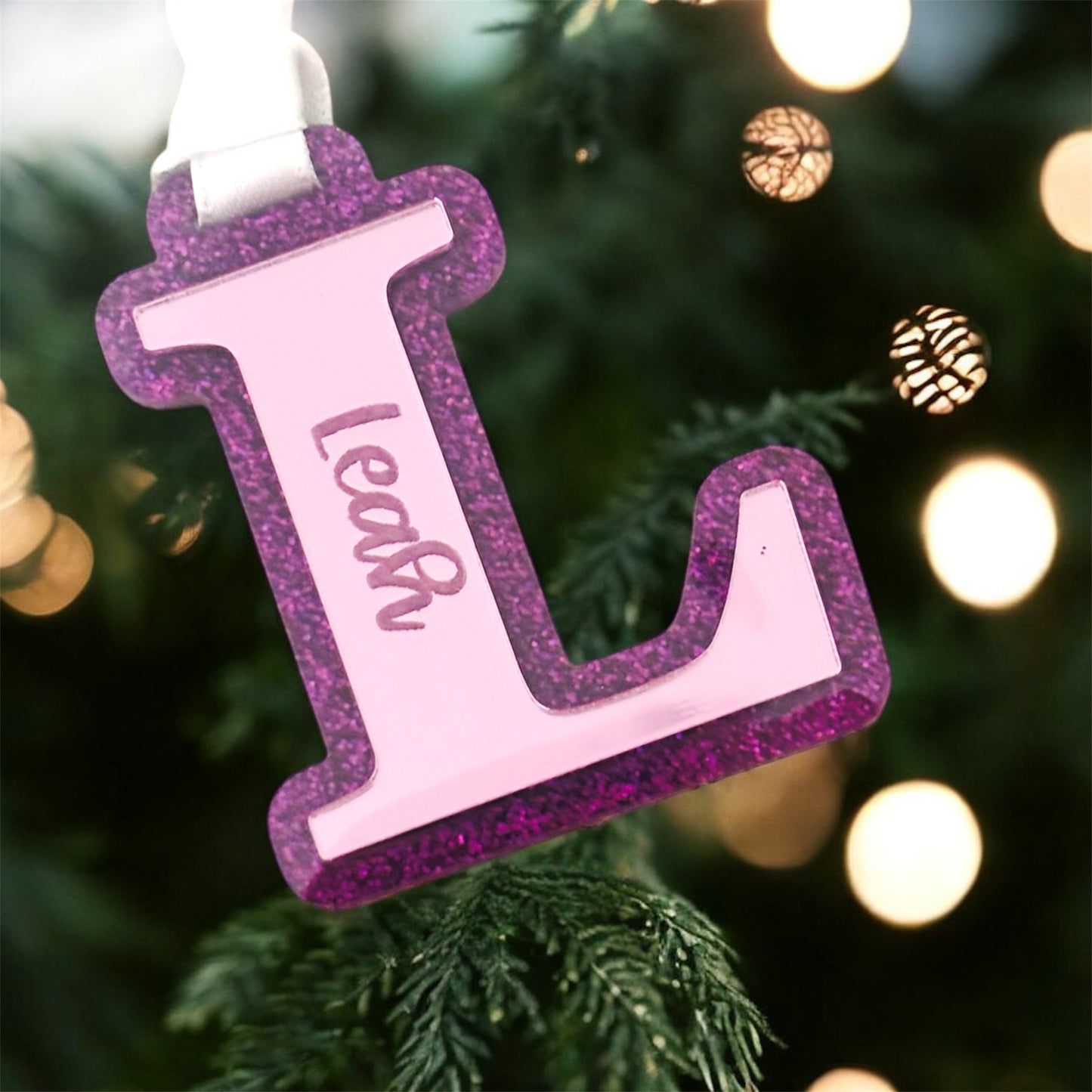 Custom Christmas Mirror Letter Ornaments