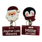 Custom Christmas Badge Reel + Name Plate