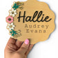 Floral Birth Plaque